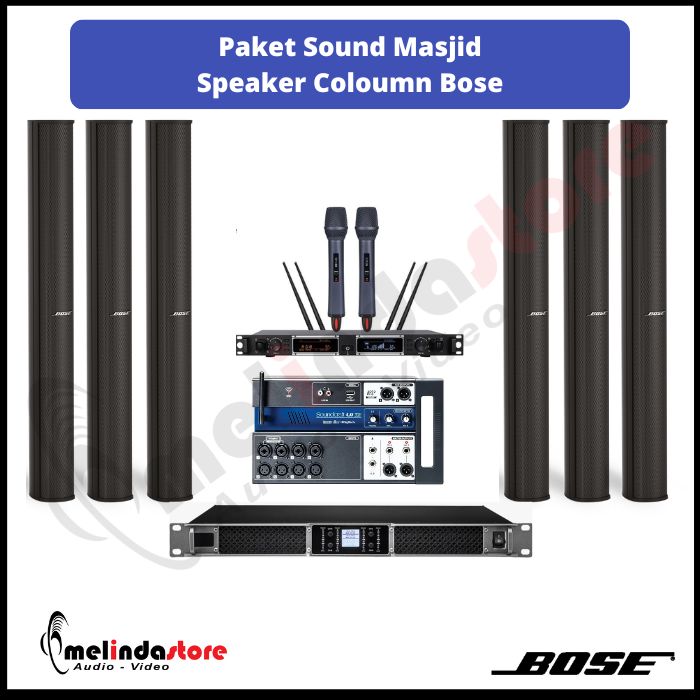 Paket Sound System Masjid Indoor Speaker Bose MA-12 | 6 Speaker